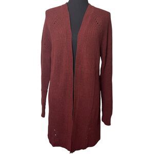 Love Ellie for Stitch Fix Anna Pointelle Open Front Women's Size M Cardigan